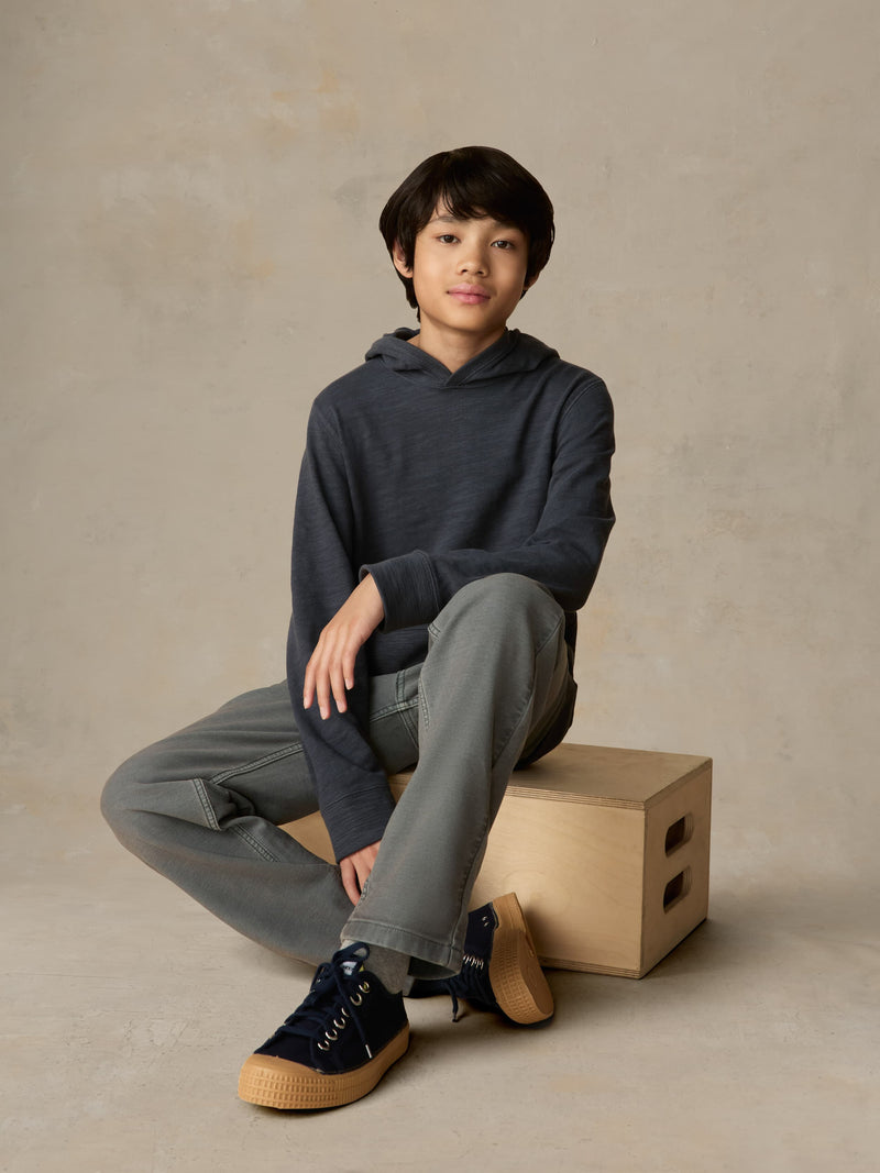 Big Kids Stretch Terry 5-Pocket Pant - Slate