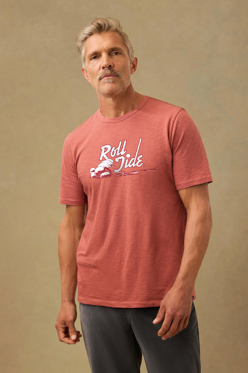 University of Alabama Sunwashed Regenerative Tee - Cherry Wood