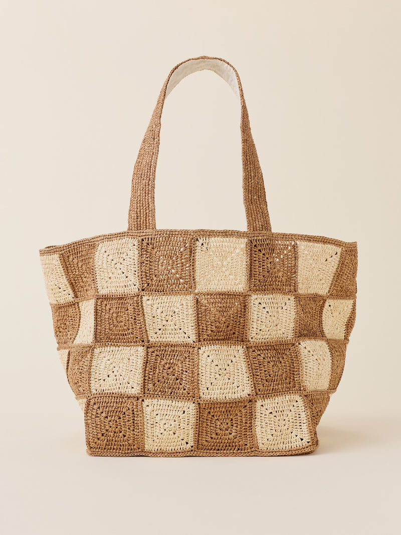 Oversized Artisan Straw Tote - Natural