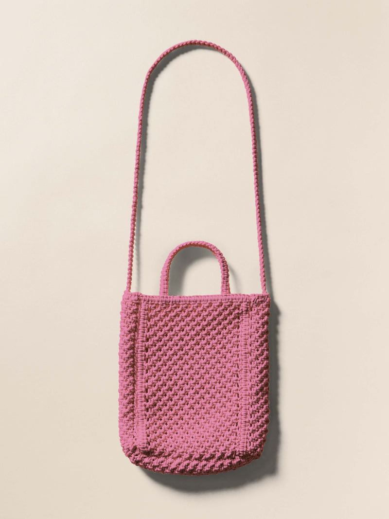 Sunwashed Macrame Crossbody - Ibis Rose