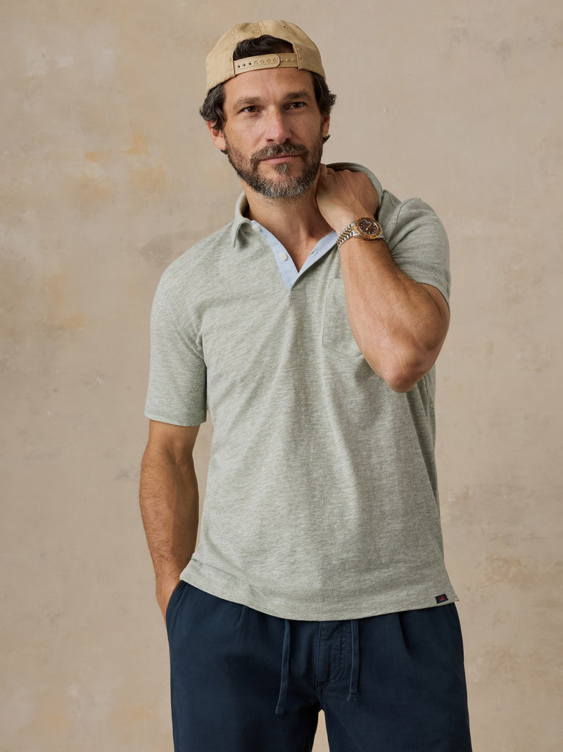 Short-Sleeve Breeze Polo - Terrain Olive Heather