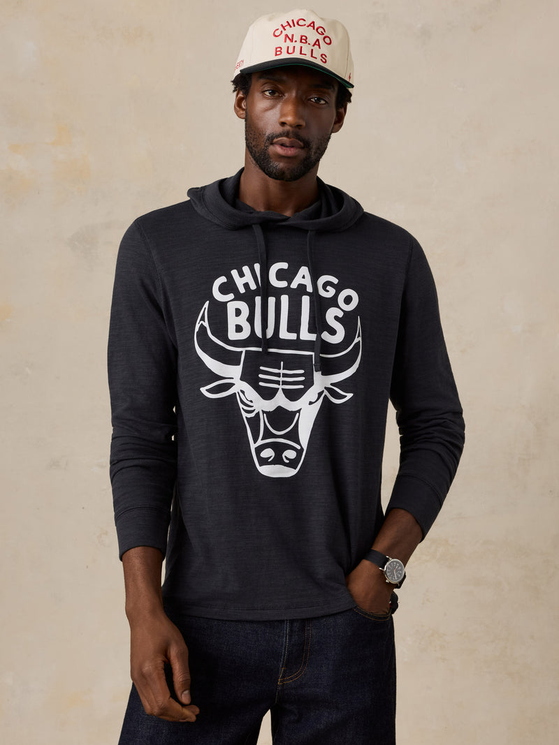 Chicago Bulls Sunwashed Organic Hoodie - Ridge Black