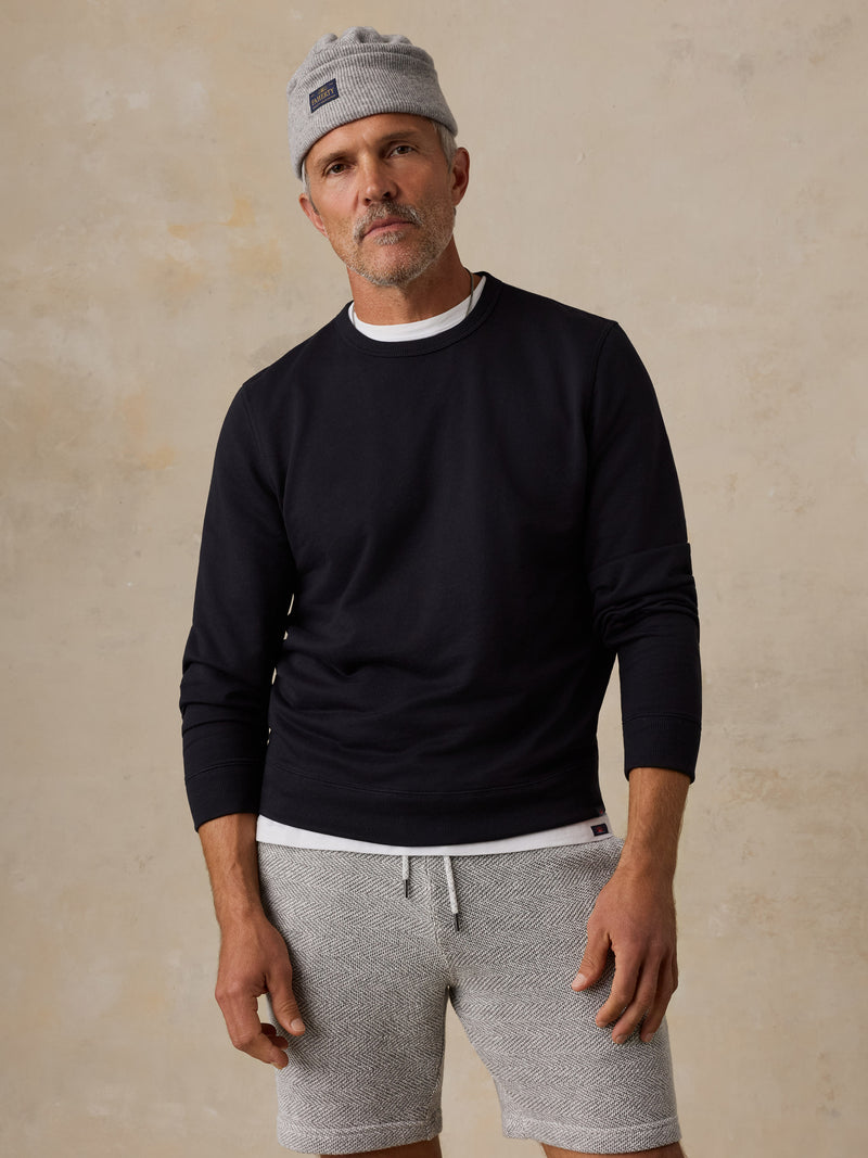French Terry Crewneck - Agate Black