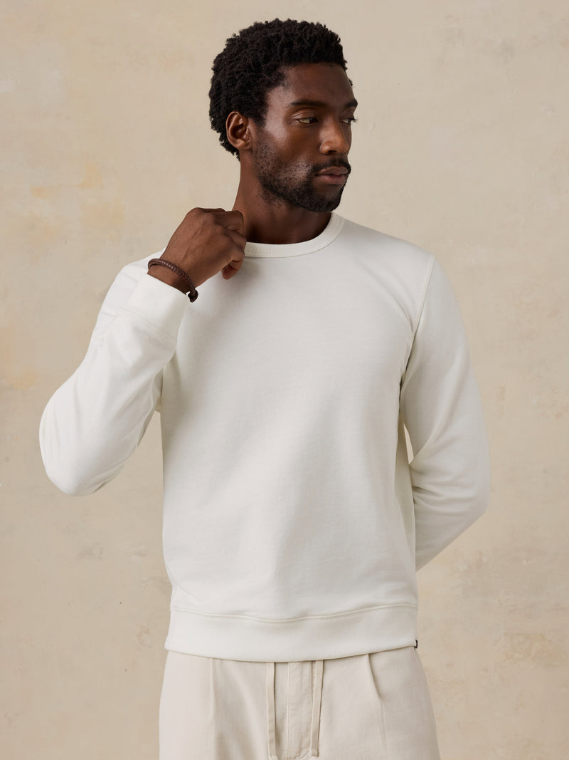 French Terry Crewneck - White Shell