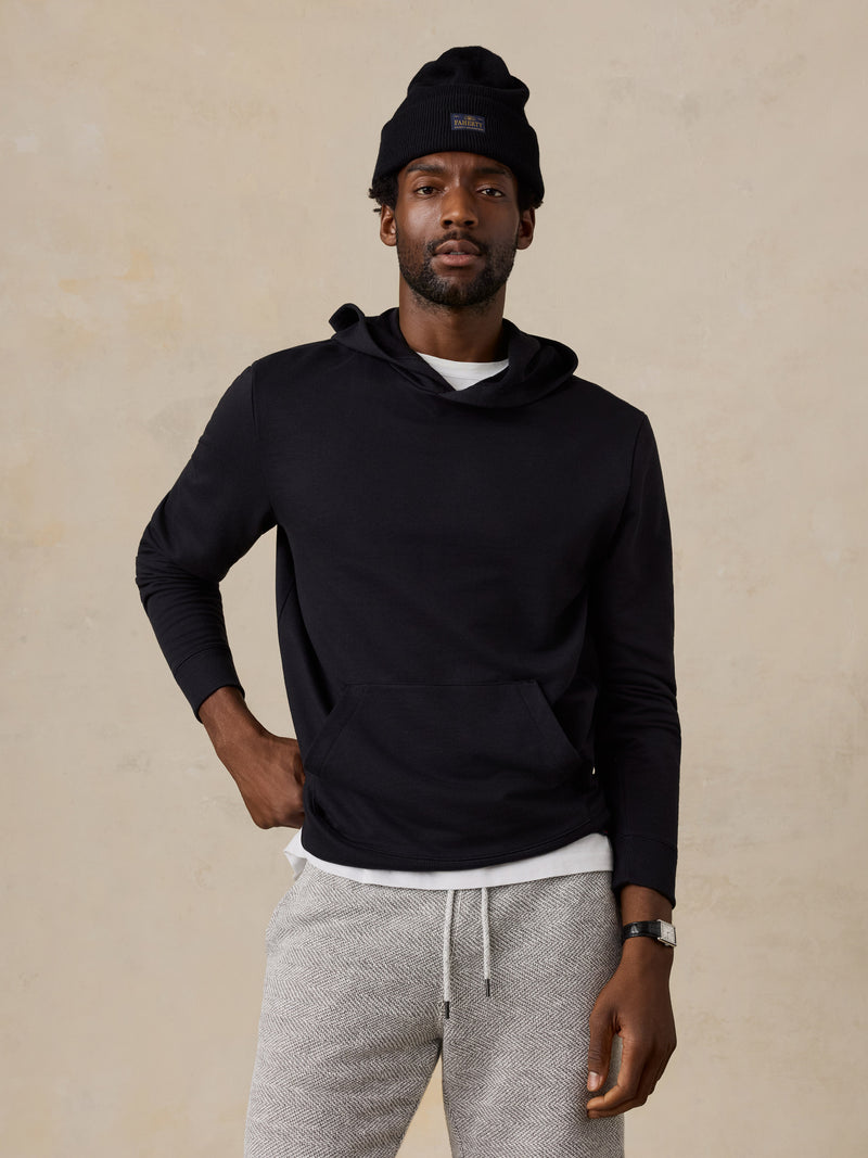 French Terry Hoodie - Agate Black