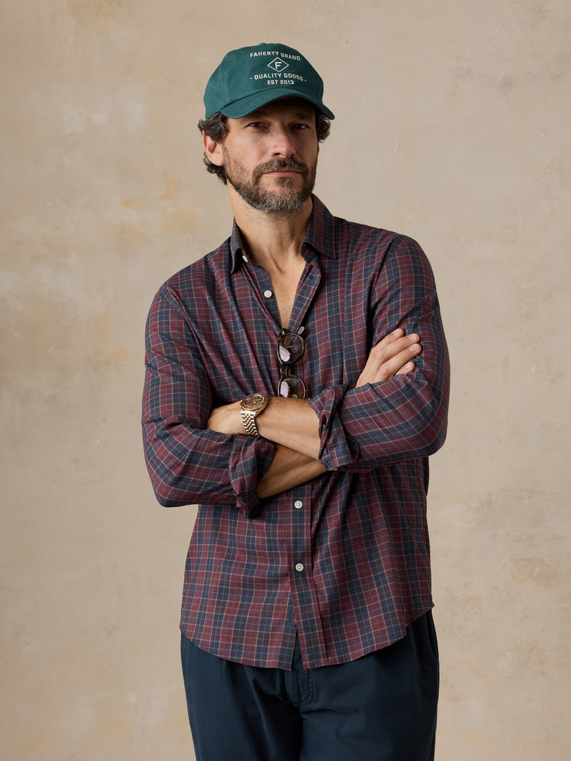 The Movement Shirt - Burgundy Night Plaid