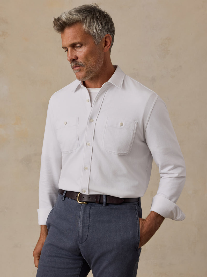 Field Knit Shirt - Pure White