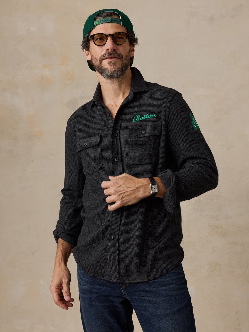 Boston Celtics Legend Sweater Shirt - Heathered Black Twill