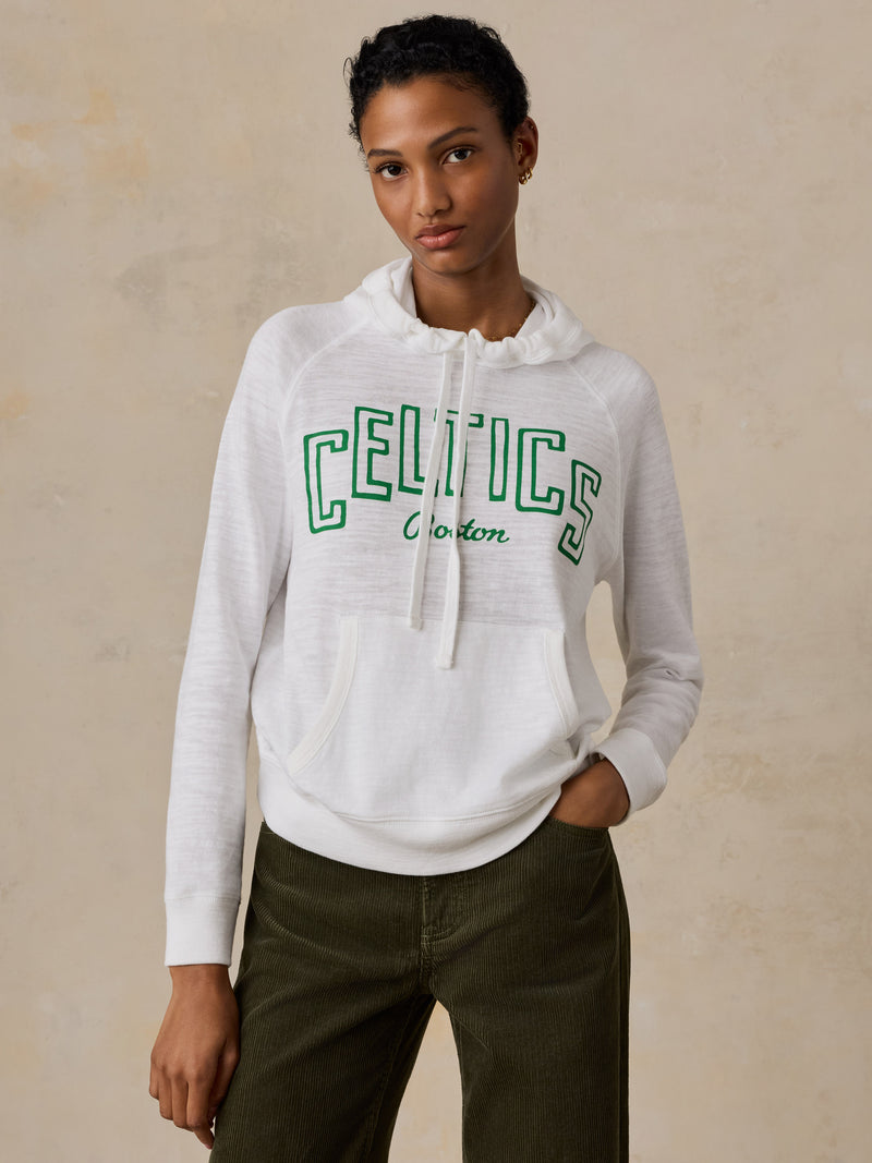Boston Celtics Sunwashed Organic Hoodie - White