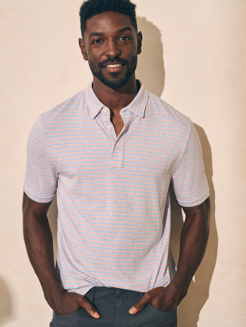 Short-Sleeve Movement Polo - Horizon Line Stripe