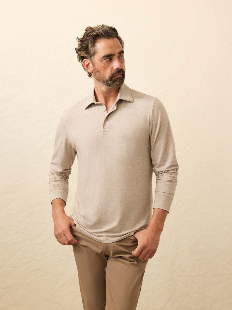 Long-Sleeve Movement Polo - Mountain Bark Feeder