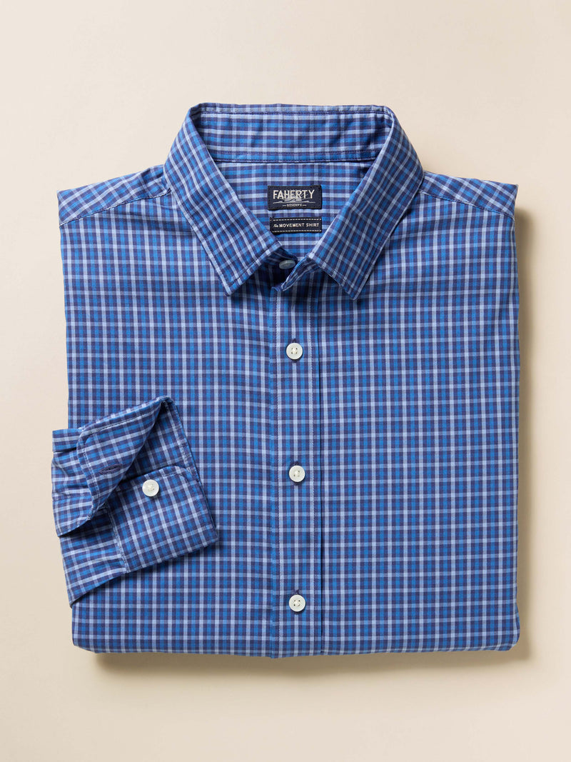 The Movement Shirt - Navy Feather Gingham