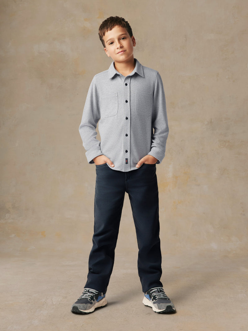 Big Kids Legend Sweater Shirt - Fossil Grey Twill