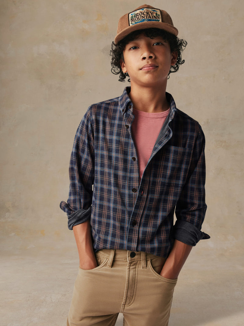 Big Kids Coastline Knit Shirt - Crestwood River Plaid