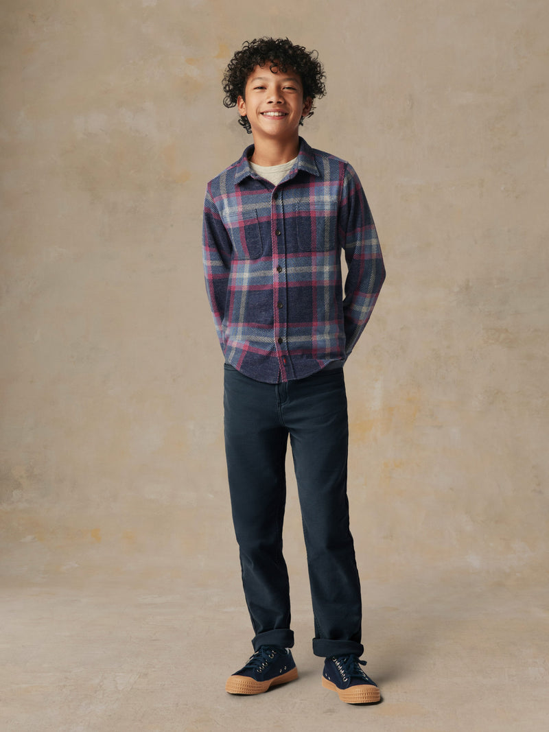 Big Kids Legend Sweater Shirt - Deer Lake Plaid