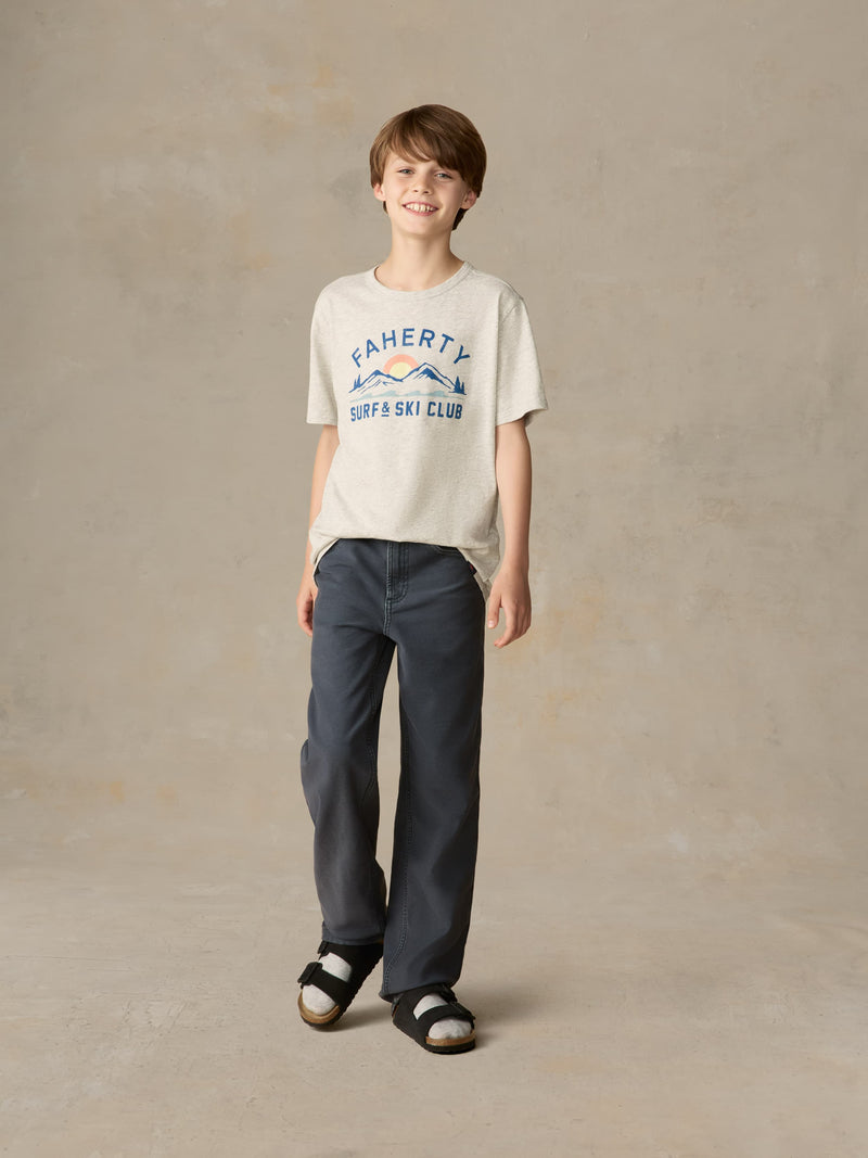 Big Kids Stretch Terry 5-Pocket Pant - Navy