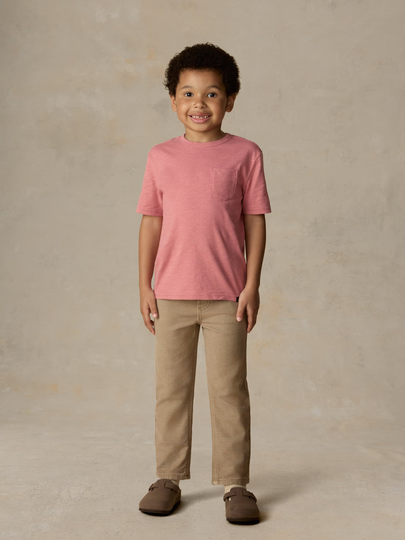 Little Kids Stretch Terry 5-Pocket Pull-on Pant - Desert Khaki