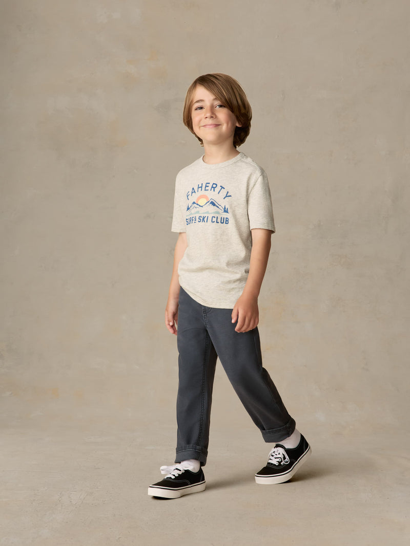 Little Kids Stretch Terry 5-Pocket Pull-on Pant - Navy