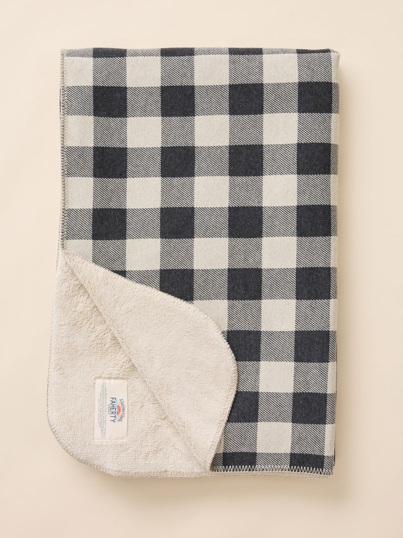 Legend High Pile Fleece Blanket - Black White Buffalo