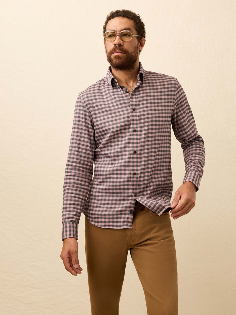 Soft Twill Movement Shirt - Charcoal Plum Gingham