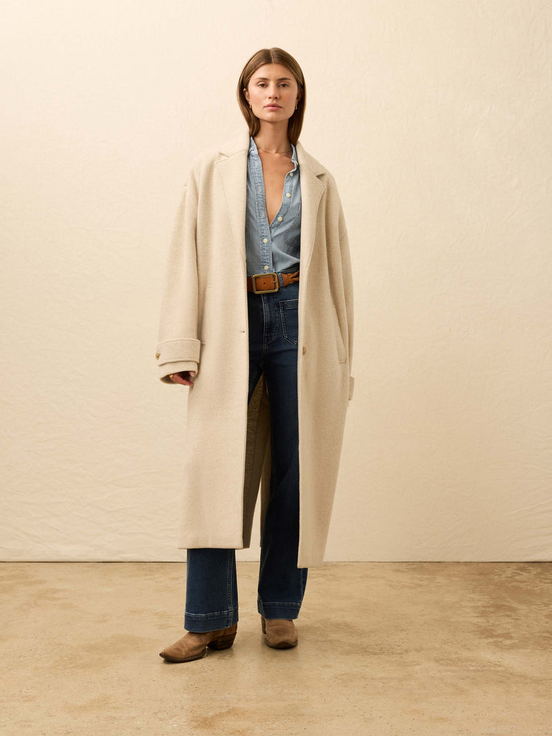 Atlantic Knit Coat - Oat Melange