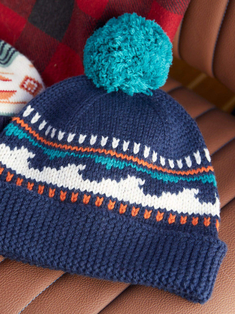 Waves Pom Beanie - Navy