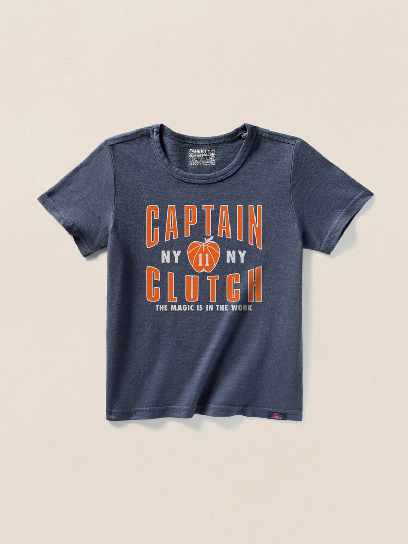 Jalen Brunson Kids Sunwashed Tee - Dune Navy