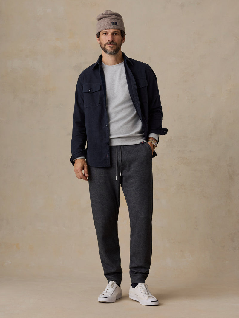 Knit Melange Jogger - Ash Melange
