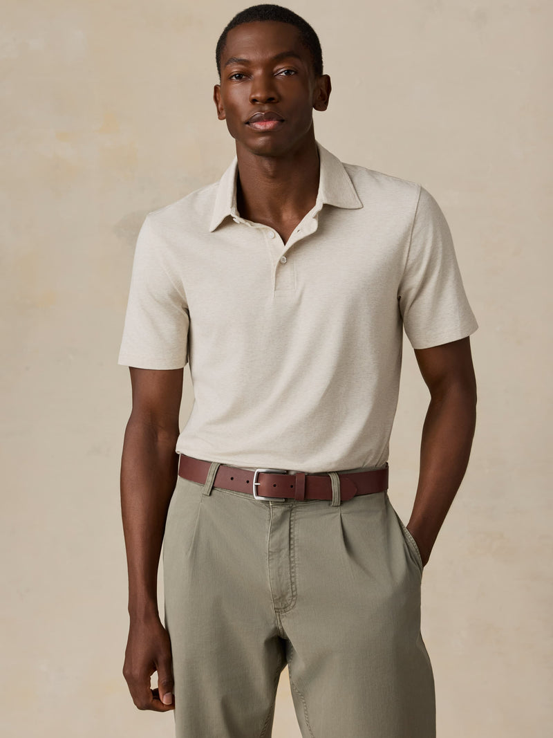Short-Sleeve Movement Polo - Shore Sand Feeder