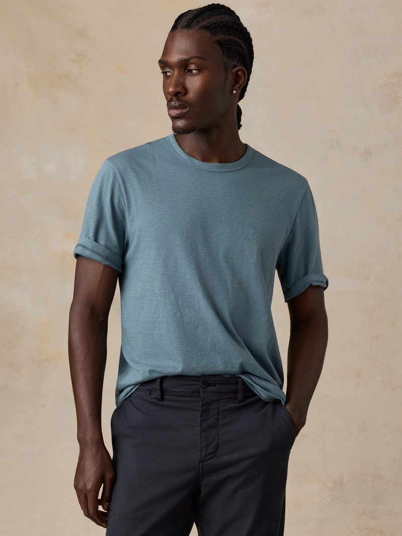 Sunwashed Regenerative Tee - Seaglass Blue