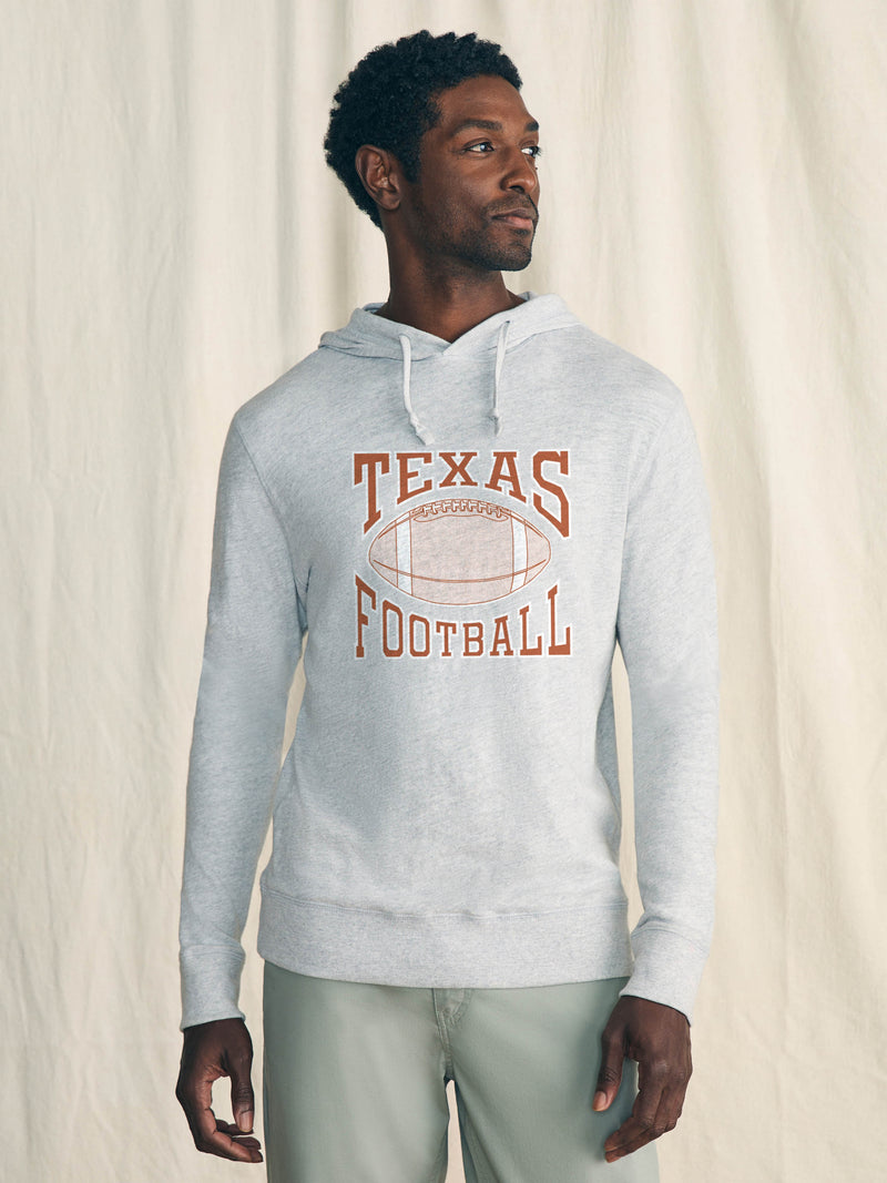 University of Texas Sunwashed Organic Hoodie - Light Heather Grey
