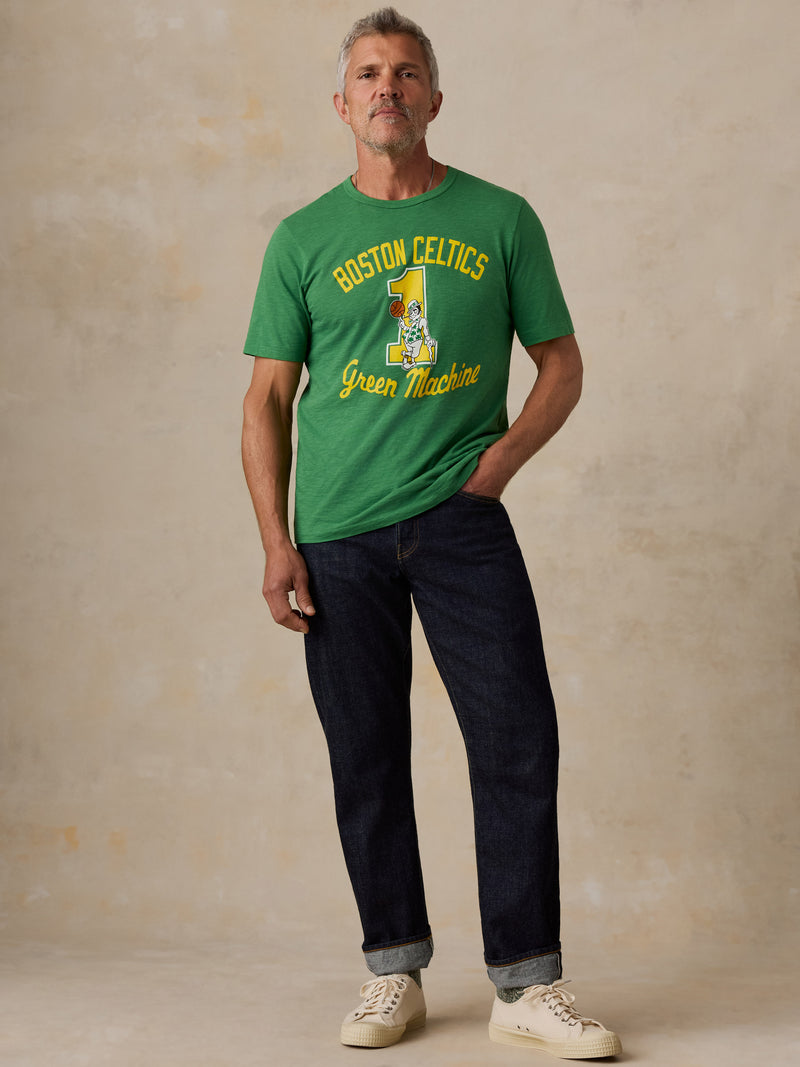 Boston Celtics Sunwashed Regenerative Tee - Green Meadow