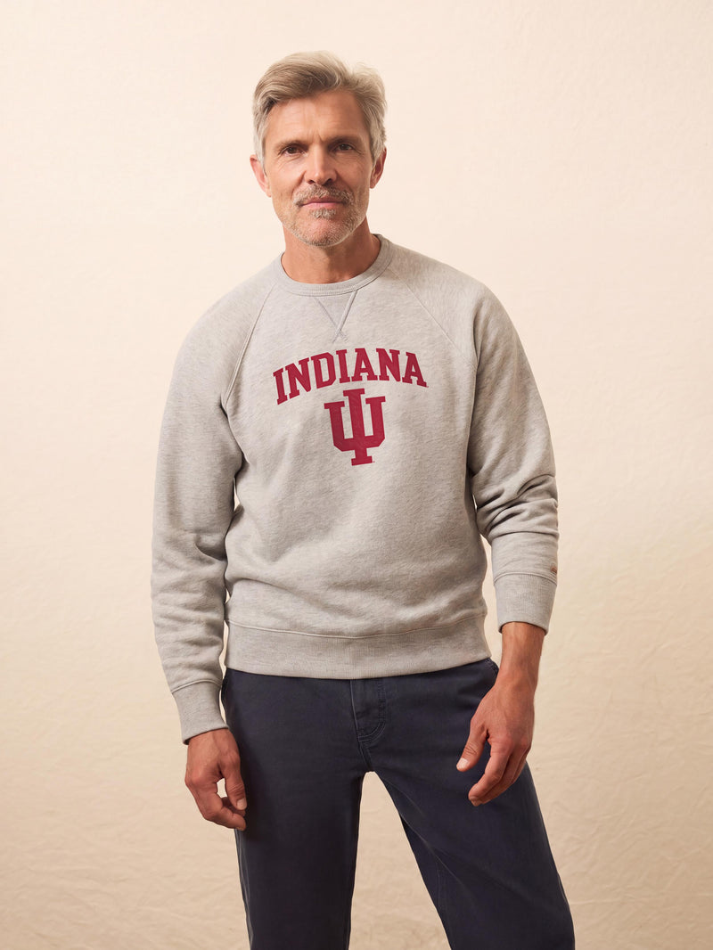 Indiana University High Standard Fleece Crew - Silver Ash Heather