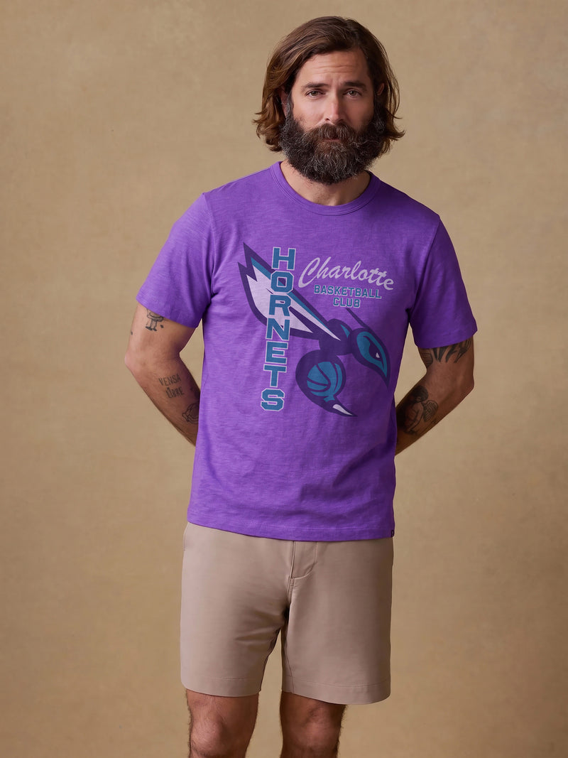 Charlotte Hornets Sunwashed Regenerative Tee - Mountain Grape