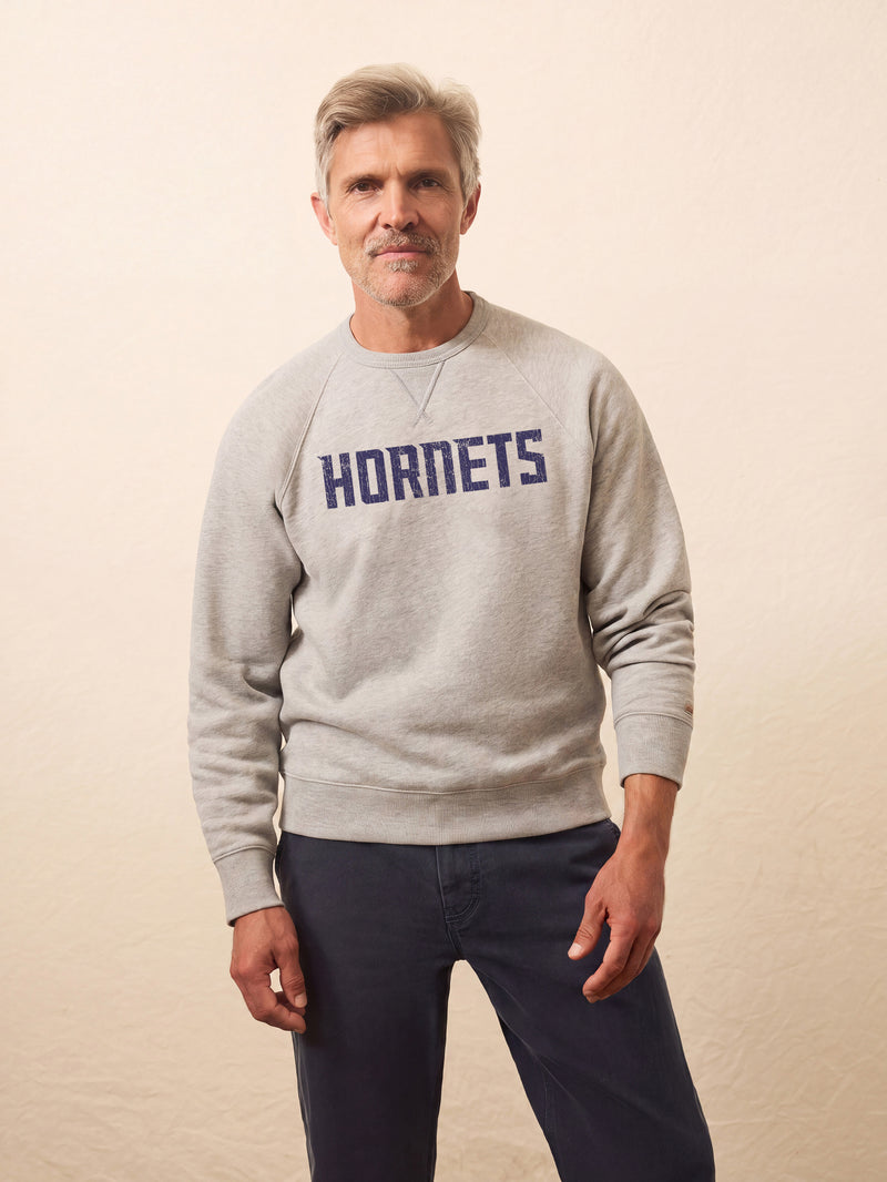 Charlotte Hornets High Standard Fleece Crew - Silver Ash Heather