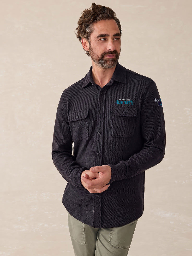 Charlotte Hornets Legend Sweater Shirt - Heathered Black Twill