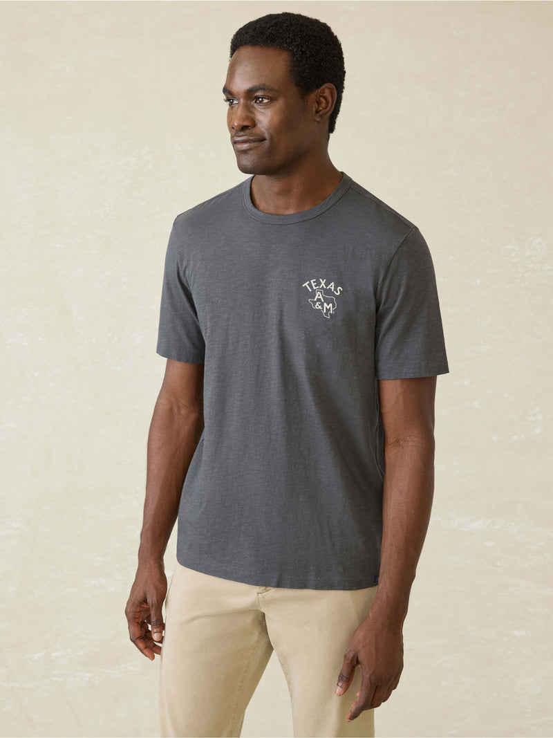 Texas A&M Sunwashed Regenerative Tee - Graphite