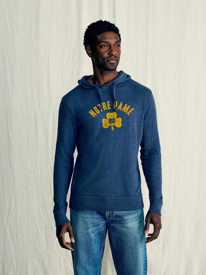 Notre Dame Sunwashed Organic Hoodie - Blue Nights