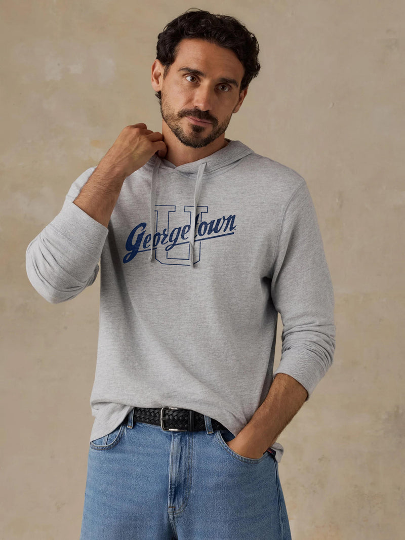 Georgetown Sunwashed Organic Hoodie - Light Grey Heather