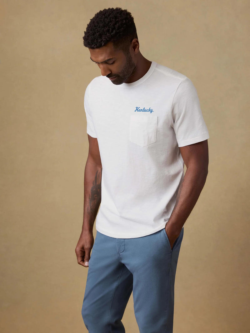 University of Kentucky Sunwashed Regenerative Pocket Tee - White