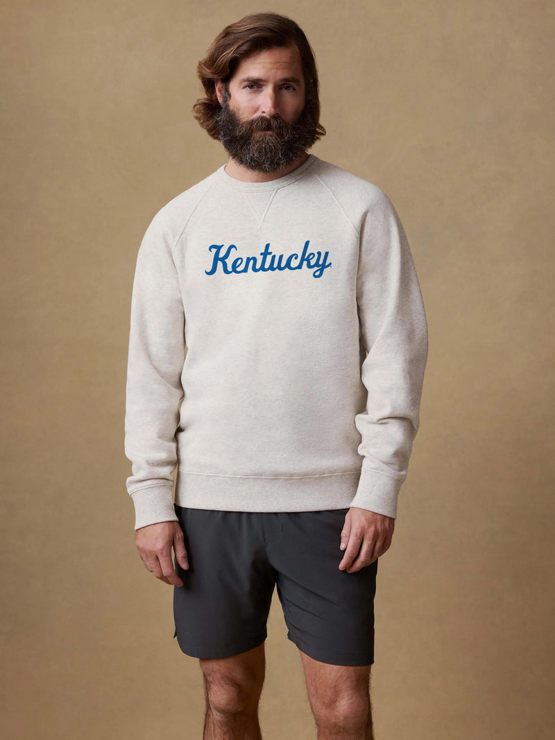 University of Kentucky High Standard Fleece Crew - Antique Ivory Heather