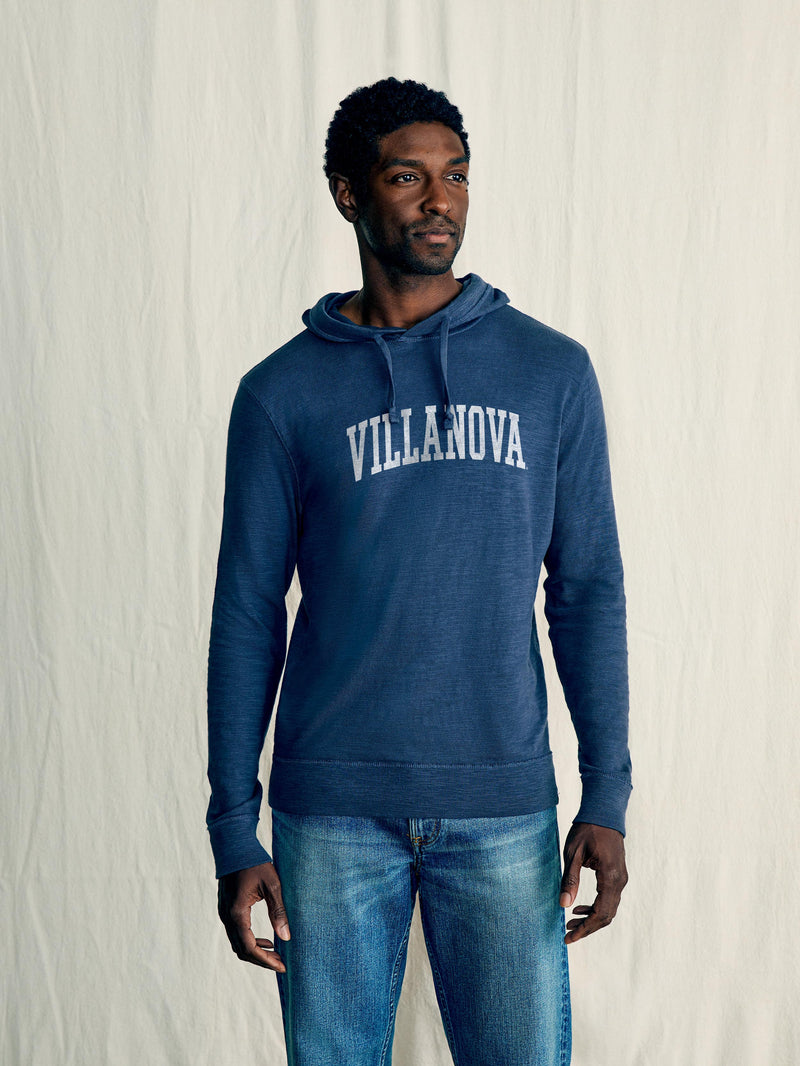 Villanova University Sunwashed Organic Hoodie - Blue Nights