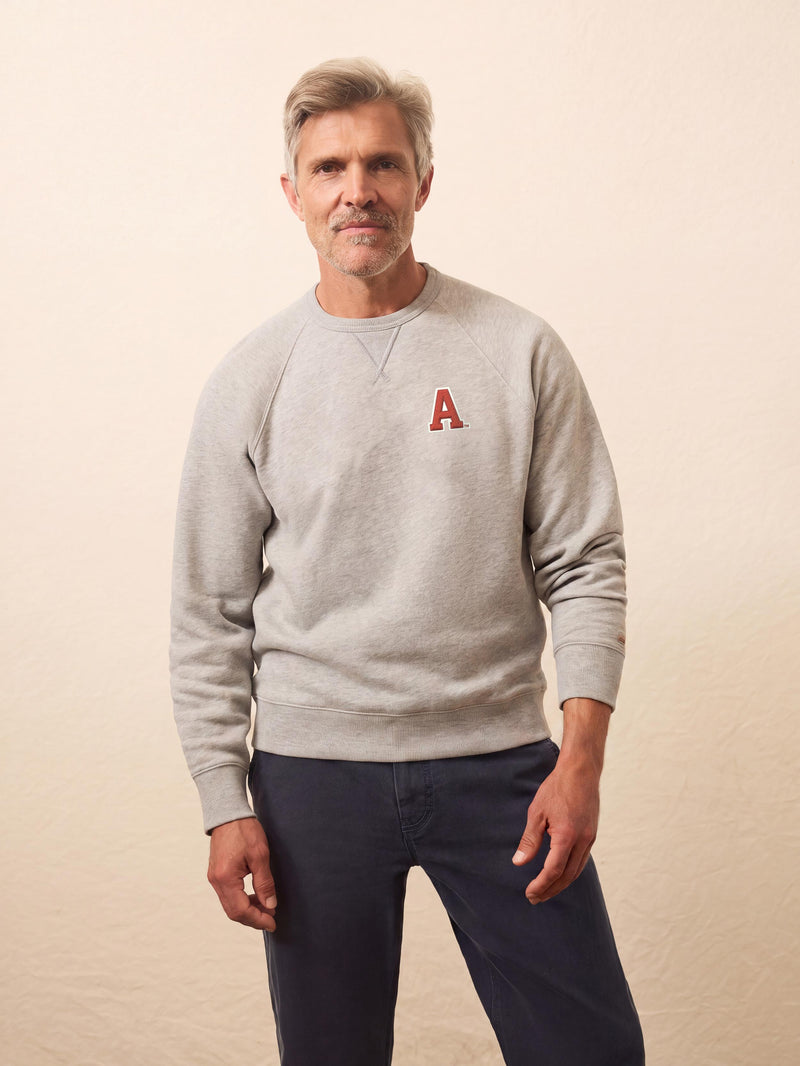 University of Arkansas High Standard Fleece Crew - Silver Ash Heather