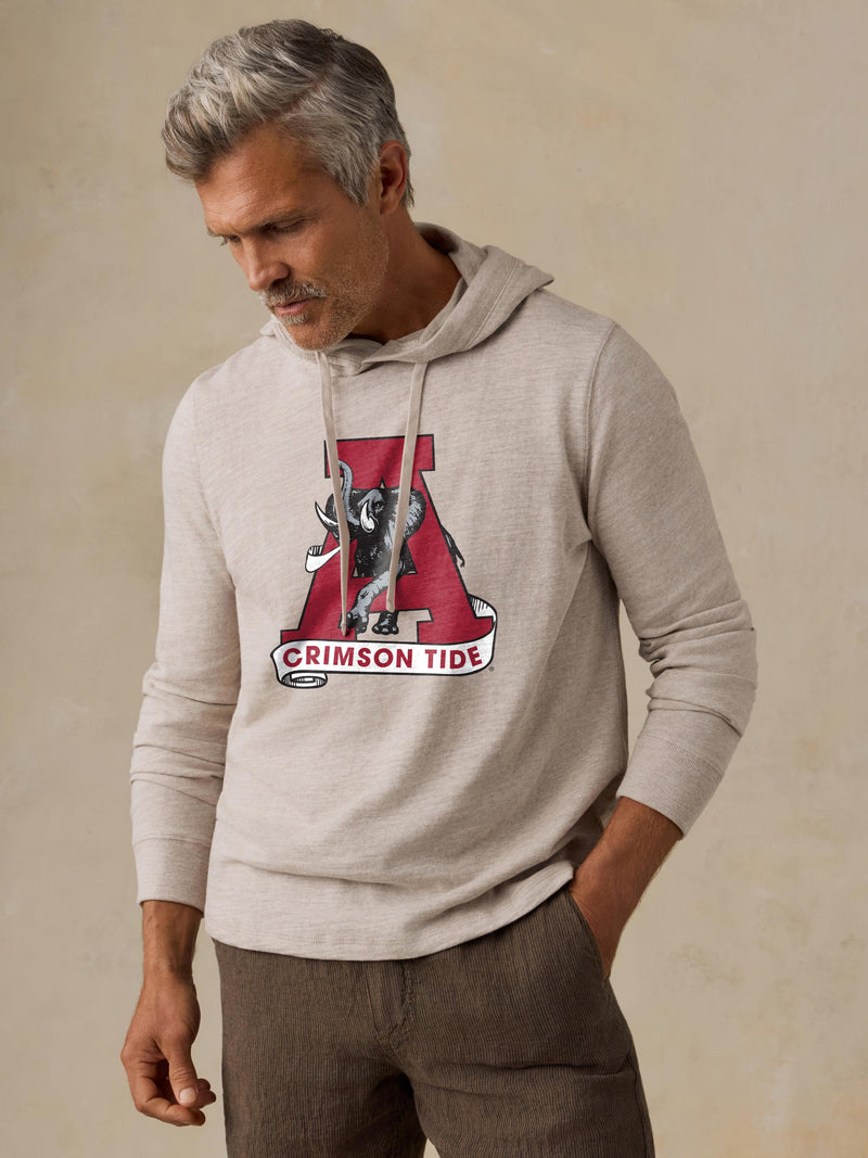 University of Alabama Sunwashed Organic Hoodie - Oat Plains Heather