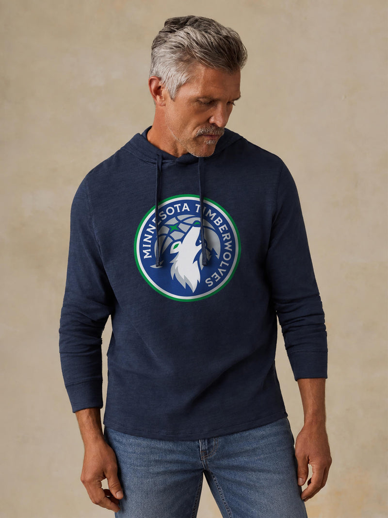 Minnesota Timberwolves Sunwashed Organic Hoodie - Blue Nights