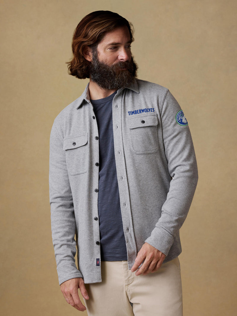 Minnesota Timberwolves Legend Sweater Shirt - Fossil Grey Twill