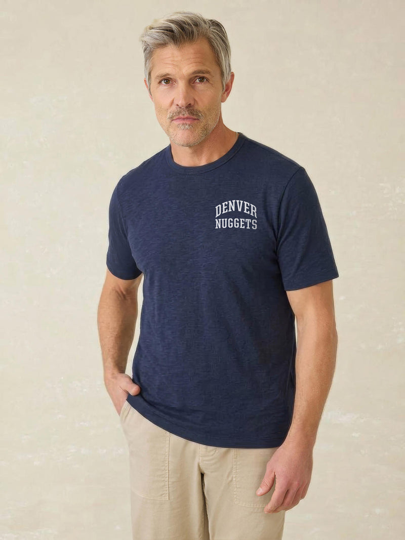 Denver Nuggets Sunwashed Regenerative Tee - Lighthouse Navy