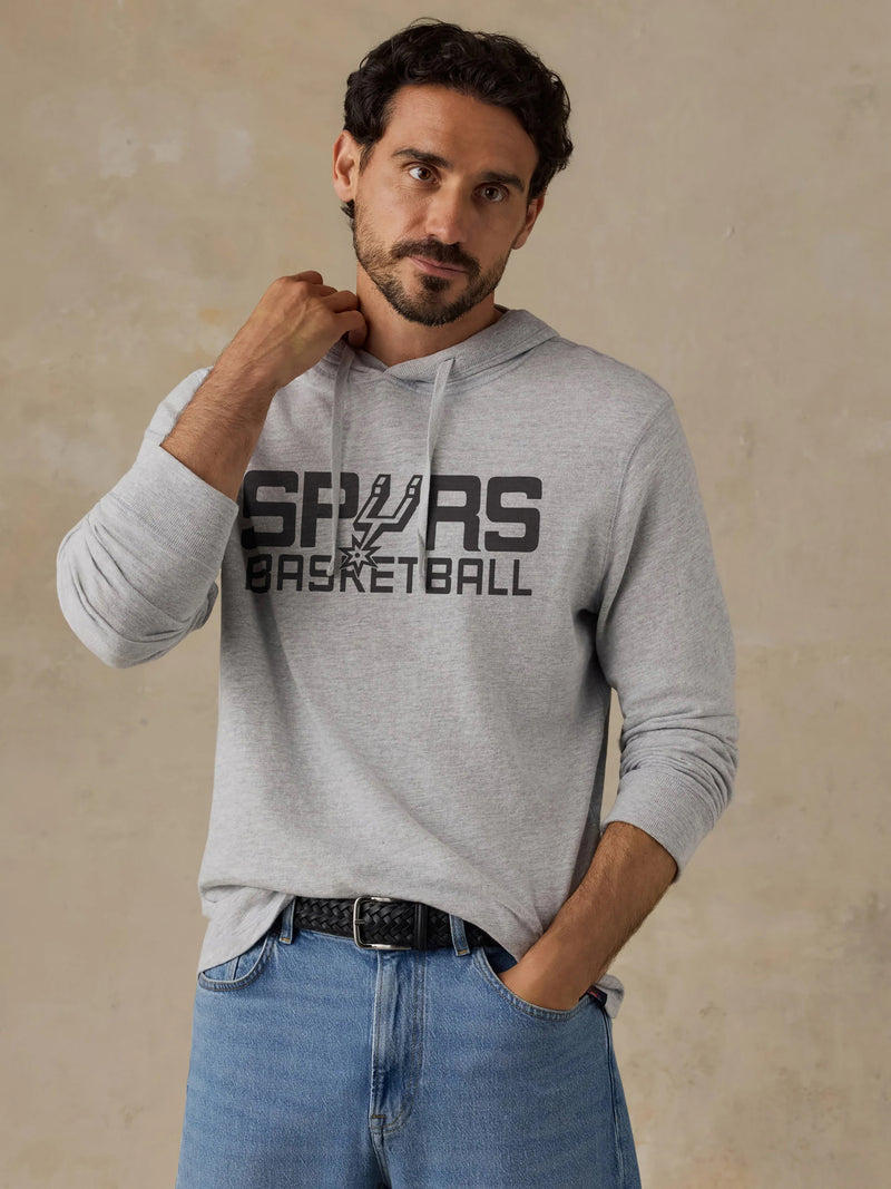 San Antonio Spurs Sunwashed Organic Hoodie - Light Grey Heather