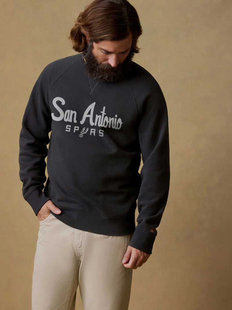 San Antonio Spurs High Standard Fleece Crew - Mountain Black