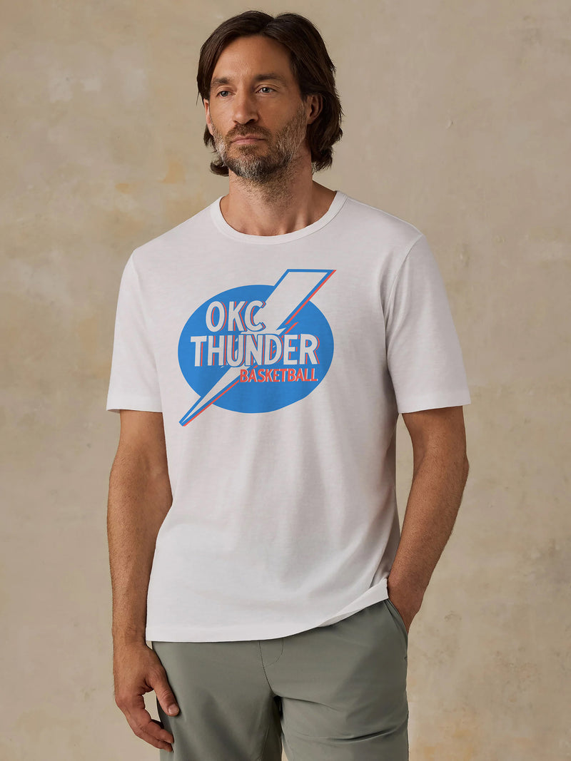 Oklahoma City Thunder Sunwashed Regenerative Tee - White
